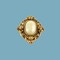 1 Piece Vintage Gothic Antique Gold Cameo Pendants Small 1.75 x 1.5 Inch